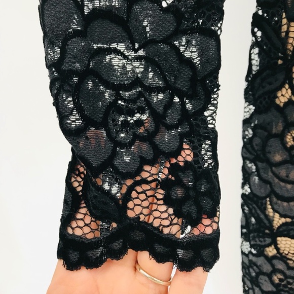 Dress the Population Black Lace Midi Dress - Picture 3 of 10